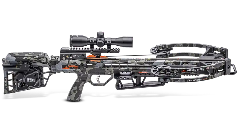 Wicked Ridge Invader M1 De Cock Crossbow with 70-Yard Pro View 400 Lighted Scope by TenPoint