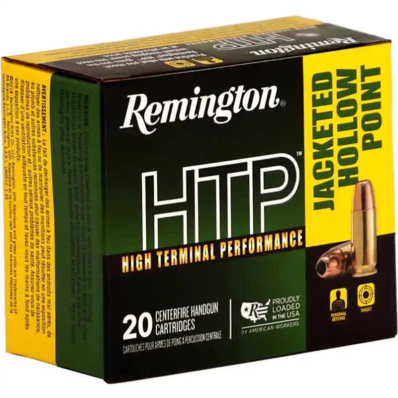 Remington Premier HTP 1,015 fps 40 Smith & Wesson 180 Grain Jacketed Hollow Point Handgun Ammunition