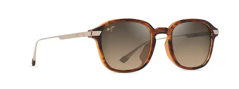 Ka‘ouo Asian Fit Shiny Dark Havana with Gold and Bronze Lens by Maui Jim