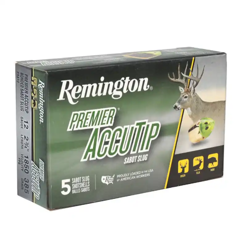 Remington Premier Accu-Tip 1,850 fps 12 Gauge 2-3/4" 385 Grain Sabot Slug Shotgun Ammunition