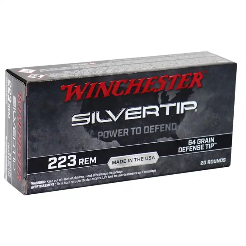 Winchester Silvertip 2,655 fps 223 Remington 64 Grain Defense Tip Rifle Ammunition