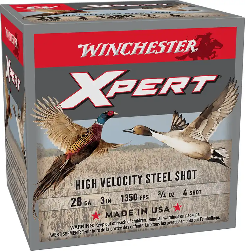 Winchester Xpert Pheasant 1,350 fps 28 Gauge 3" 3/4 oz. 4 Steel Shot Shotgun Ammunition