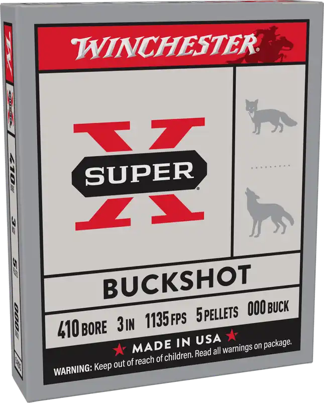 Winchester Super X 410 3" 1135 FPS 5 Pellets 000 Buckshot Shotgun Ammunition