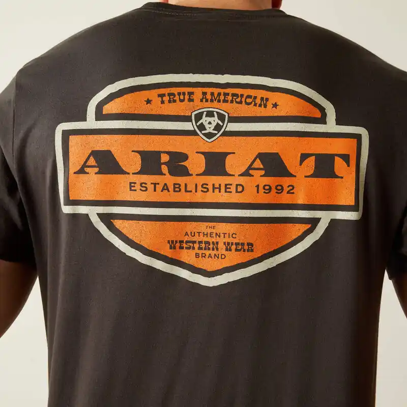 Ol‘ Style Lockup Short Sleeve Tee in Black by Ariat