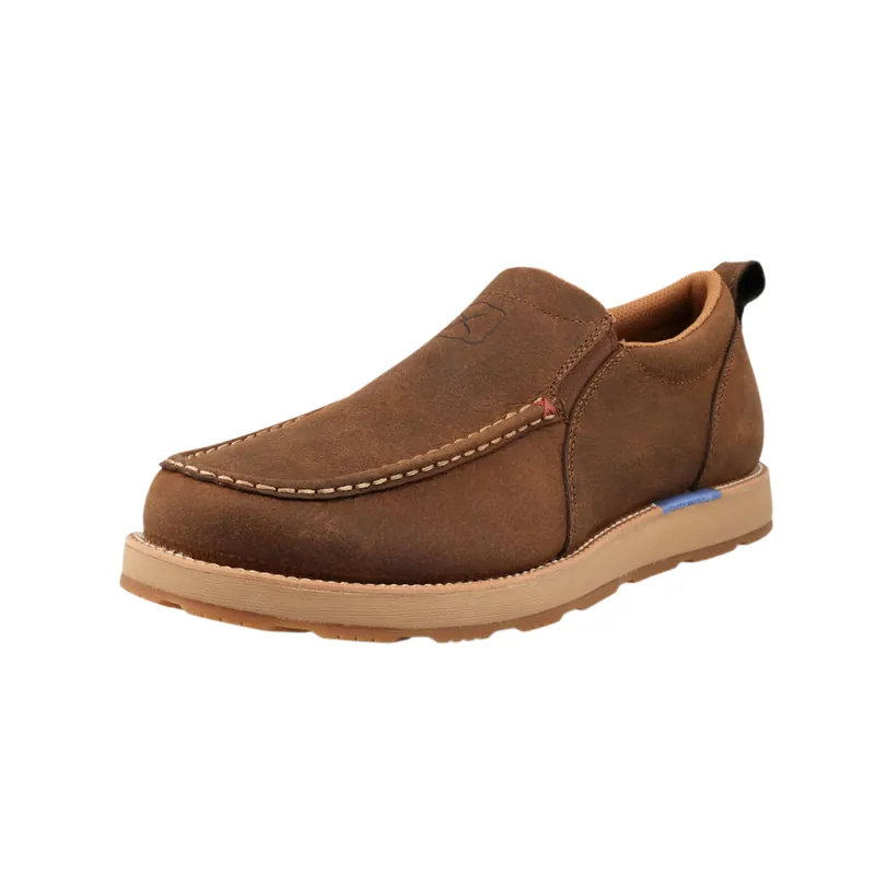 Men‘s CellStretch Wedge Sole Leather Slip On Shoes by Twisted X