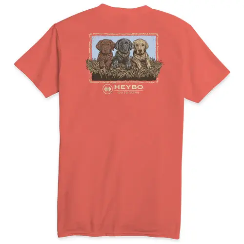 Men‘s Triple Trouble Dog Short Sleeve Graphic Tee Shirt by Heybo