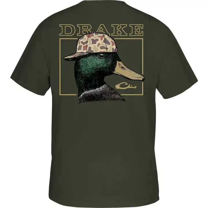 Men‘s Back Cap Mallard Short Sleeve Graphic Tee Shirt by Drake