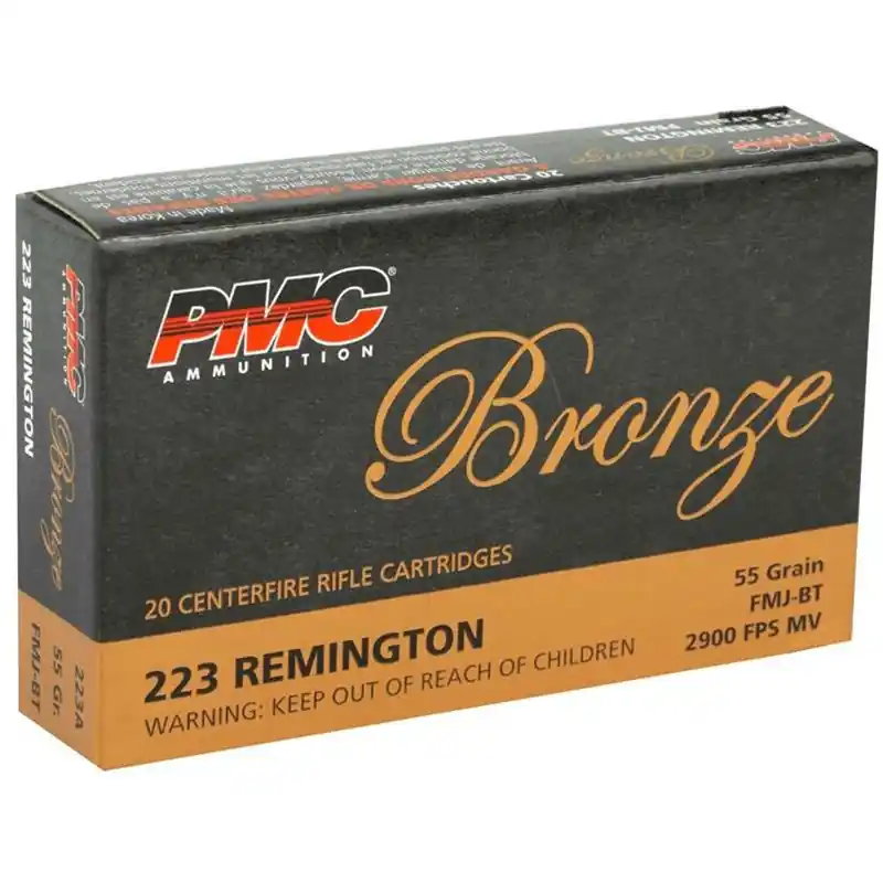 PMC Bronze Target 2,990 fps 223 Remington 55 Grain Full Metal Jacket Rifle Ammunition