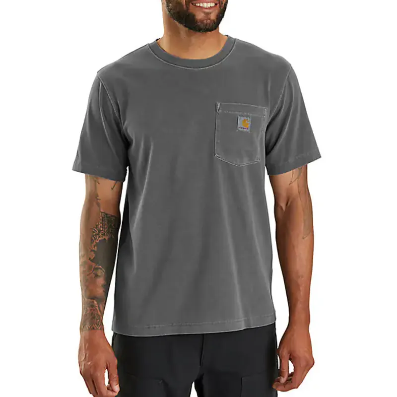 Men‘s Relaxed Fit Lightweight Short Sleeve Garment Dyed Pocket Tee Shirt by Carhartt