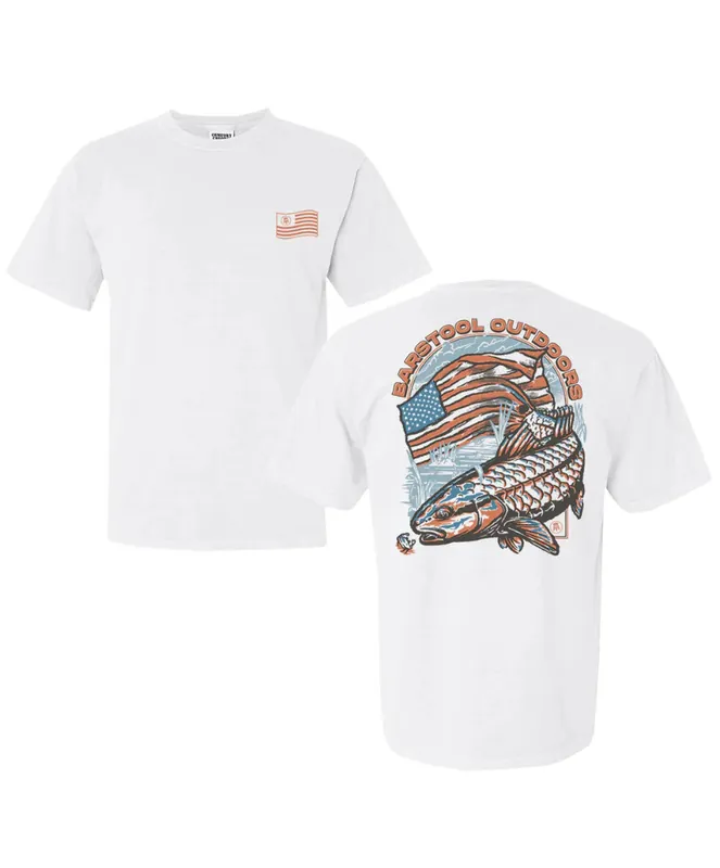 BSO USA Fish Pocket Tee Shirt by Old Row
