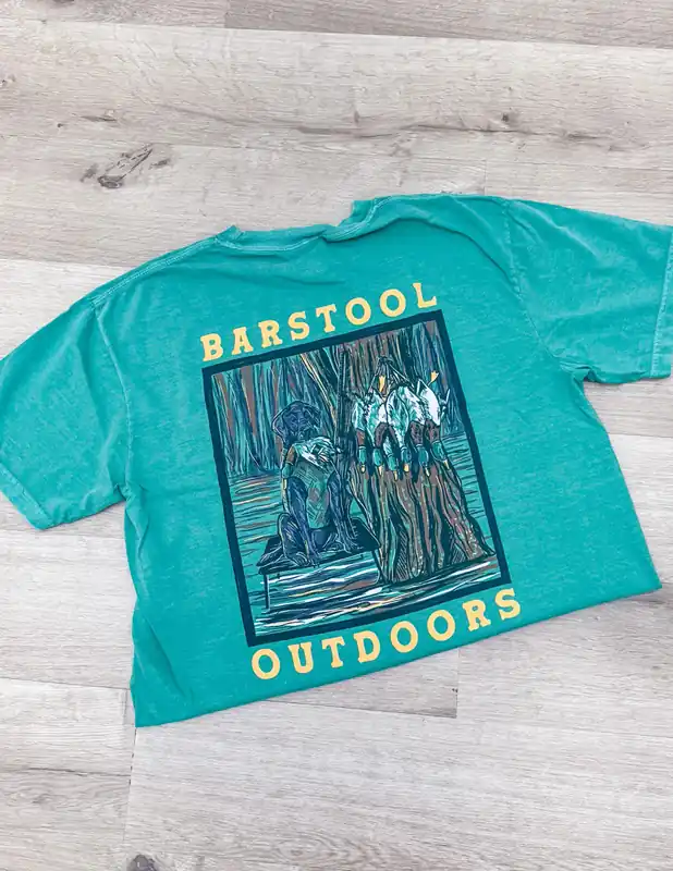 Barstool Sports BSO Duck Hunt Lab Pocket Short Sleeve Tee Shirt by Old Row