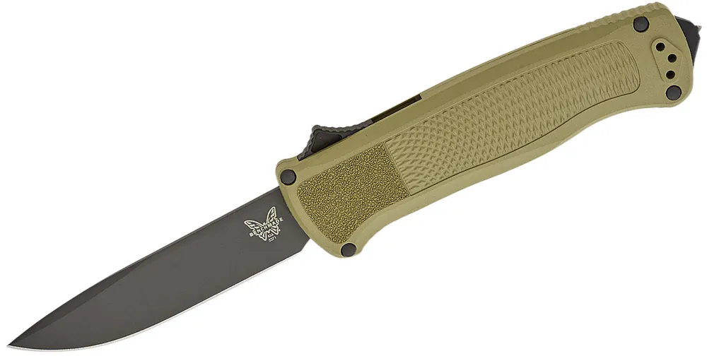 Ranger Green 3.4 Inch Blade ShootOut Auto Drop Point Out The Front Knife by Benchmade