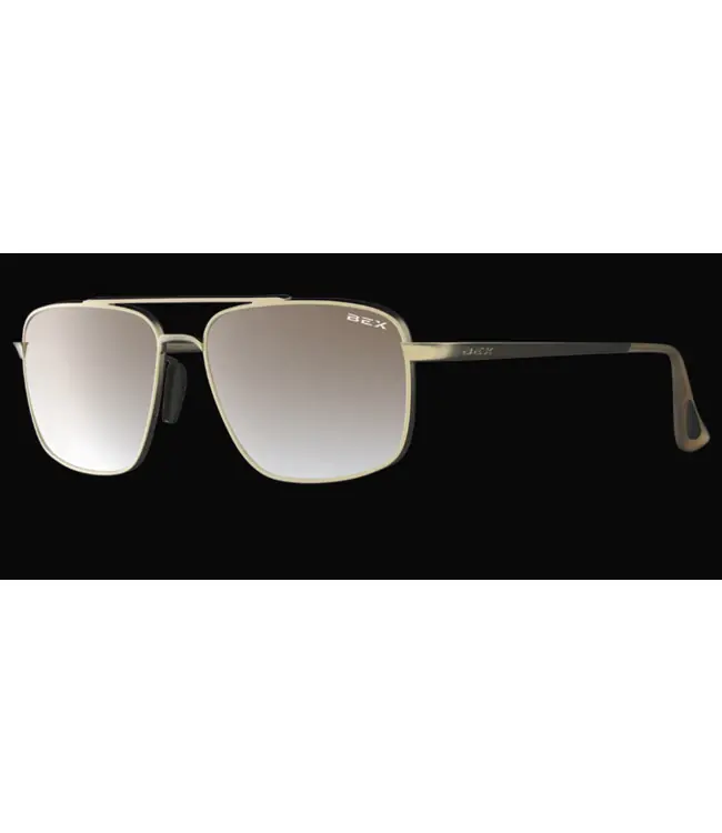 Accel Matte Gold and Brown Sunglasses by BEX Sunglasses
