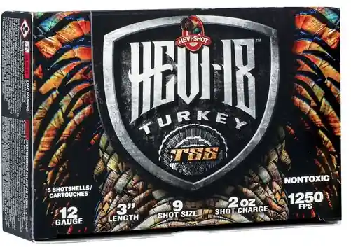 Hevi-Shot Hevi-18 TSS 1250fps 12ga 3" 9 Shot Turkey Hunting Shotgun Ammunition