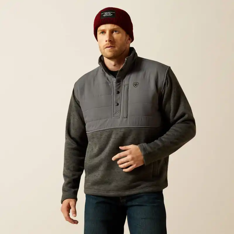 Caldwell Reinforced Snap Sweater in Gray by Ariat