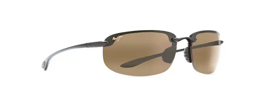 Ho‘okipa Sunglasses with Gloss Black Frame and HCL Bronze Lens by Maui Jim