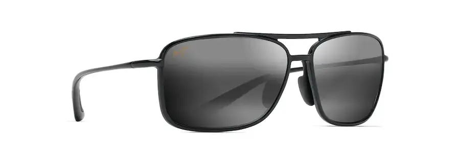 Kaupo Gap Sunglasses with Black Gloss Frame and Neutral Grey Lens by Maui Jim