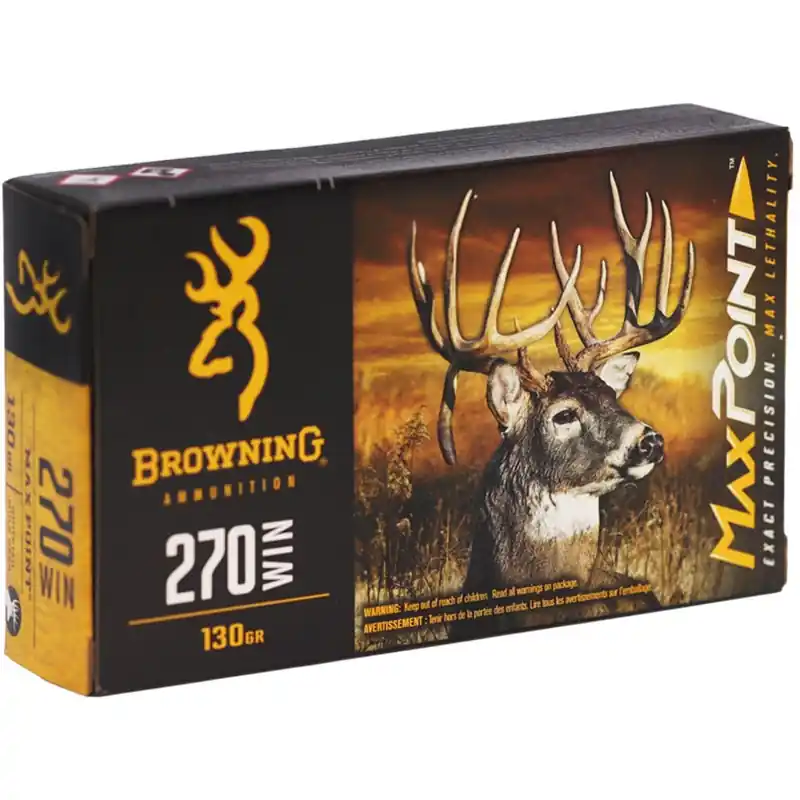 Browning Max Point 3,060 fps 270 Winchester 130 Grain Polymer Tip Rifle Ammunition