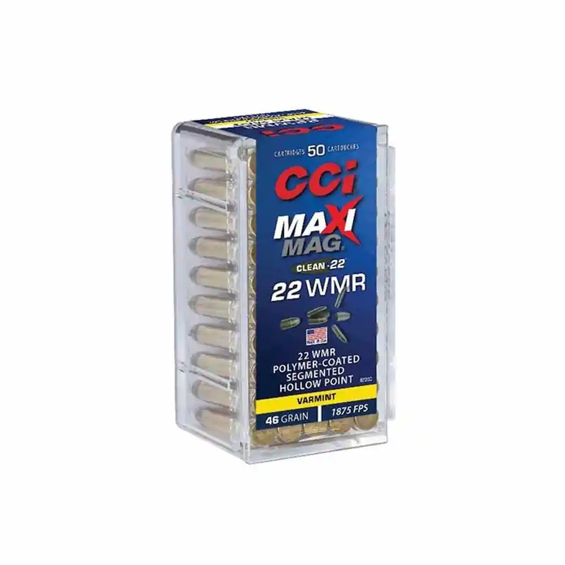 CCI Maxi-Mag 1,875 fps 22 Winchester Magnum Rimfire 46 Grain Segmented Hollow Point Rimfire Ammunition