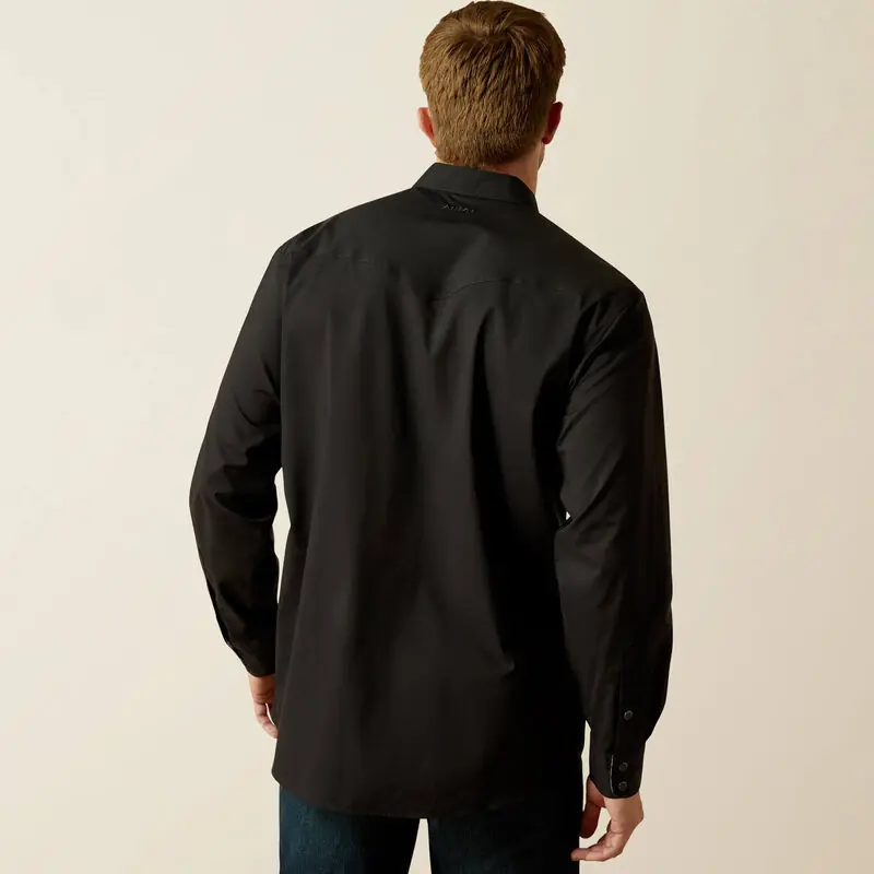 Wrinkle Free Refined Slub Classic Fit Shirt in Black by Ariat