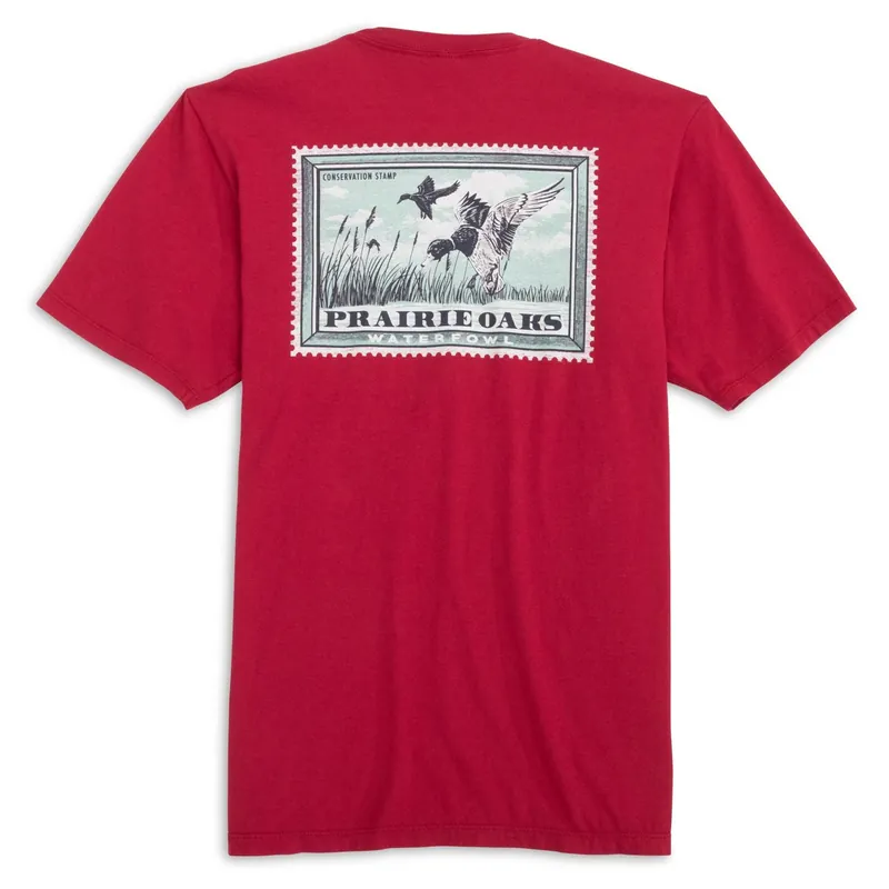 Conservation Stamp Short Sleeve Tee Shirt by Prairie Oaks Waterfowl