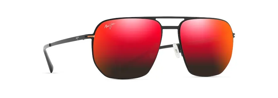 Shark‘s Cove Sunglasses with Matte Black frame and Hawaii Lava Lenses by Maui Jim