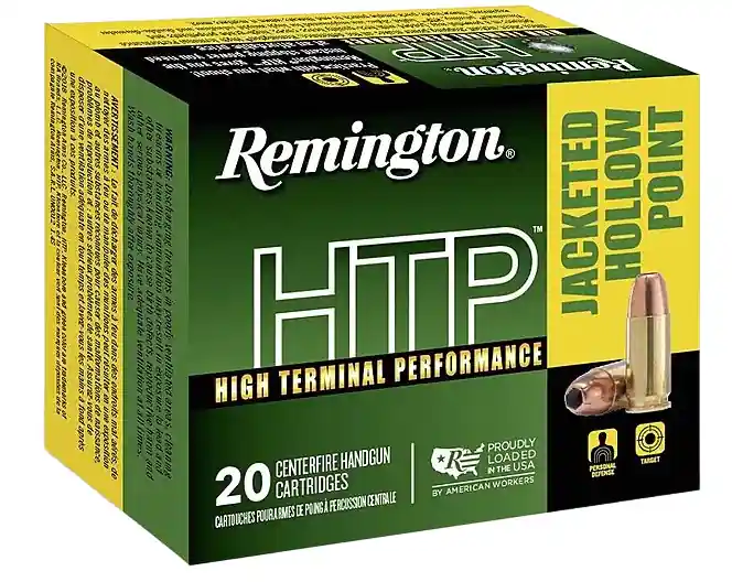 Remington High Terminal Performance 1,205 fps 40 Smith & Wesson 155 Grain Jacketed Hollow Point Handgun Ammunition