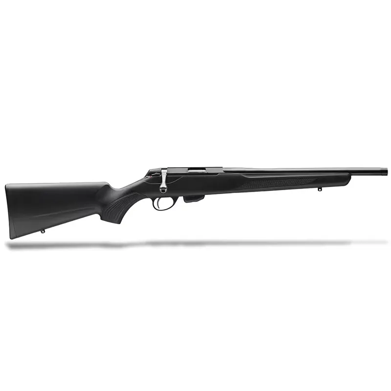 T1X 22lr Bolt Action Rifle with 16 Inch Threaded Barrel in Black Synthetic Stock by Tikka