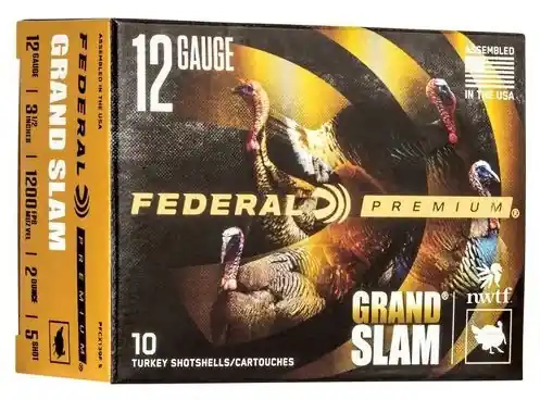 Federal Grand Slam 1,200 fps 12 Gauge 3-1/2" 2 oz. 5 Copper Plated Lead Shot Shotgun Ammunition
