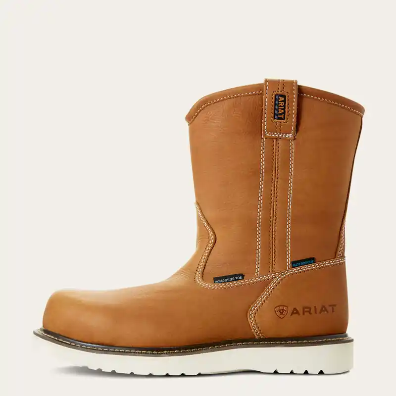 Rebar Wedge Pull On Waterproof Work Boot by Ariat