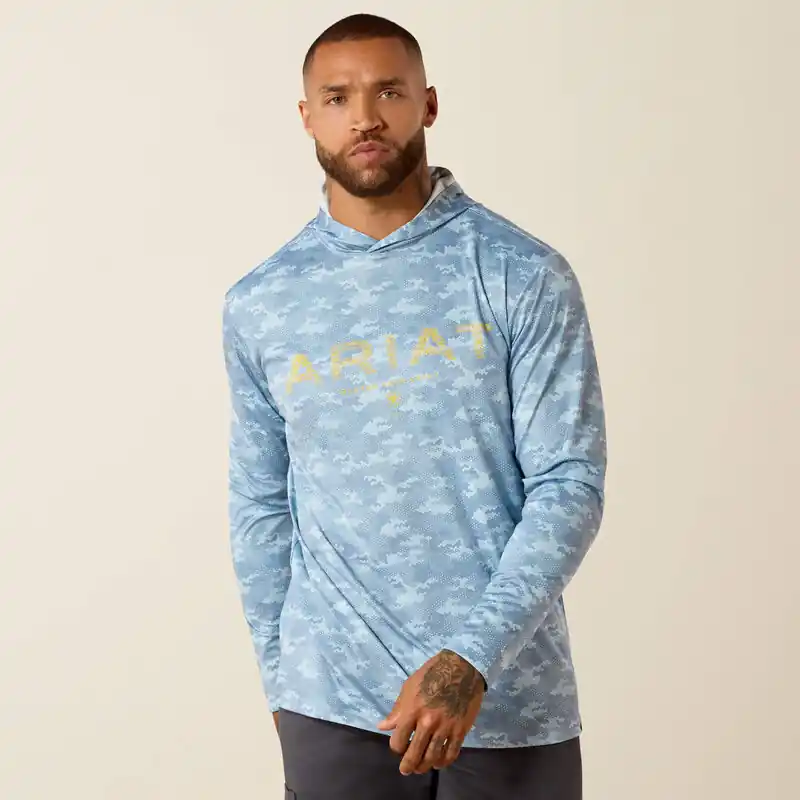 Rebar Sunblocker Printed Craft Hooded Long Sleeve Shirt by Ariat
