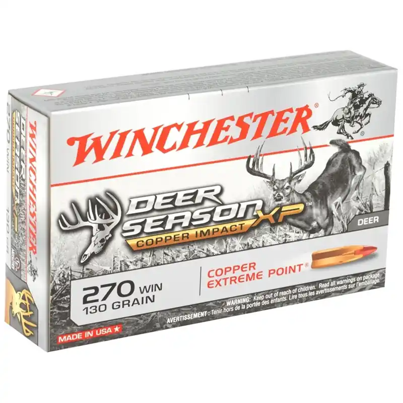 Winchester Deer Season XP 3,000 fps 270 Winchester 130 Grain Copper Impact Extreme Rifle Ammunition