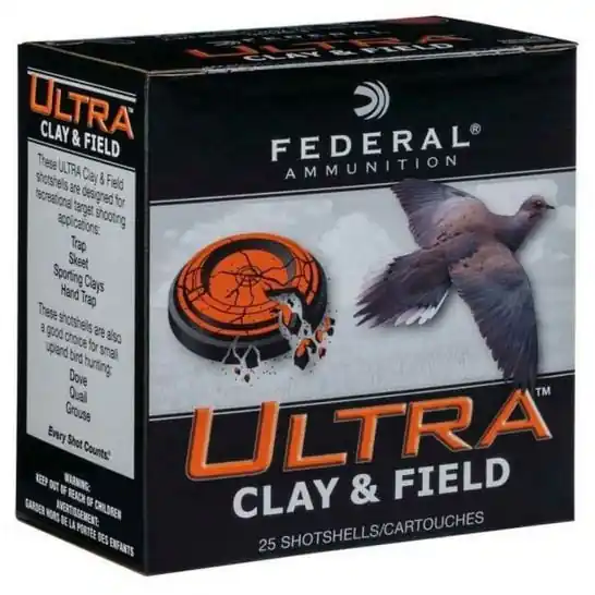Federal Ultra Clay & Field 1,255 fps 2-3/4" 1-1/8 oz. 7.5 Lead Shot Shotgun Ammunition