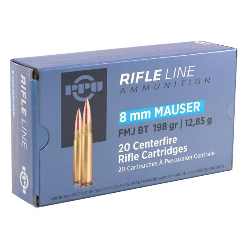 Prvi Partizan 2,161 fps 8mm Mauser 198 Grain Full Metal Jacket Rifle Ammunition