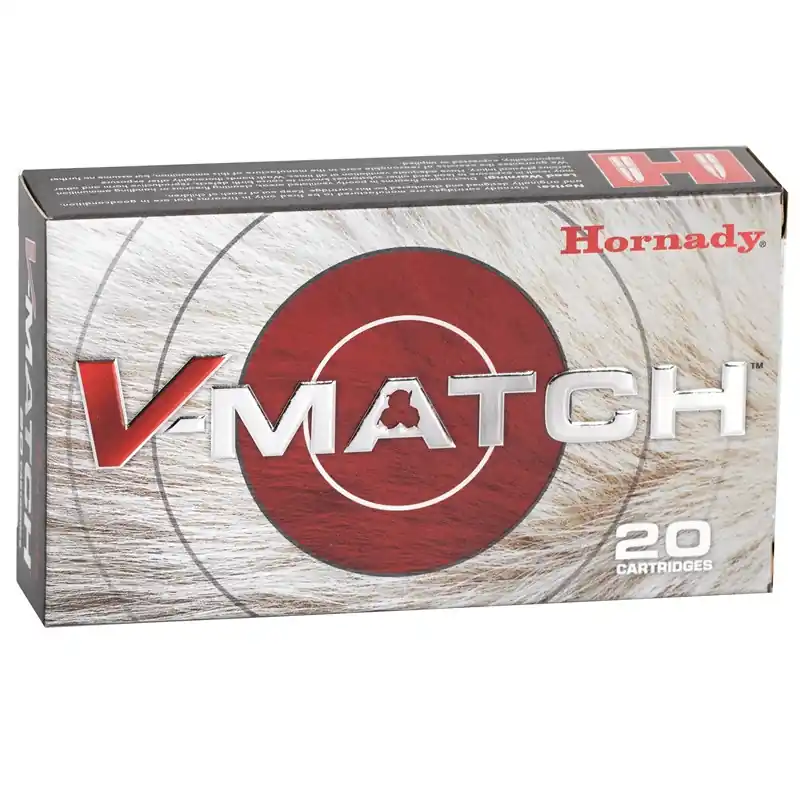 Hornady V-Match 3,300 fps 6mm Creedmoor 80 Grain Extremely Low Drag Varmint Tip Rifle Ammunition