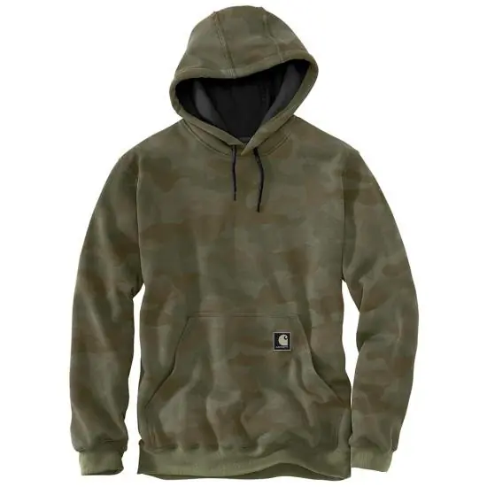 Men‘s Marquette Long Sleeve Army Green Camo Hooded Sweatshirt by Carhartt