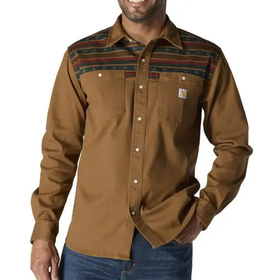 Men‘s Montana Rugged Flex Relaxed Fit Corduroy Long Sleeve Button Up Shirt by Carhartt
