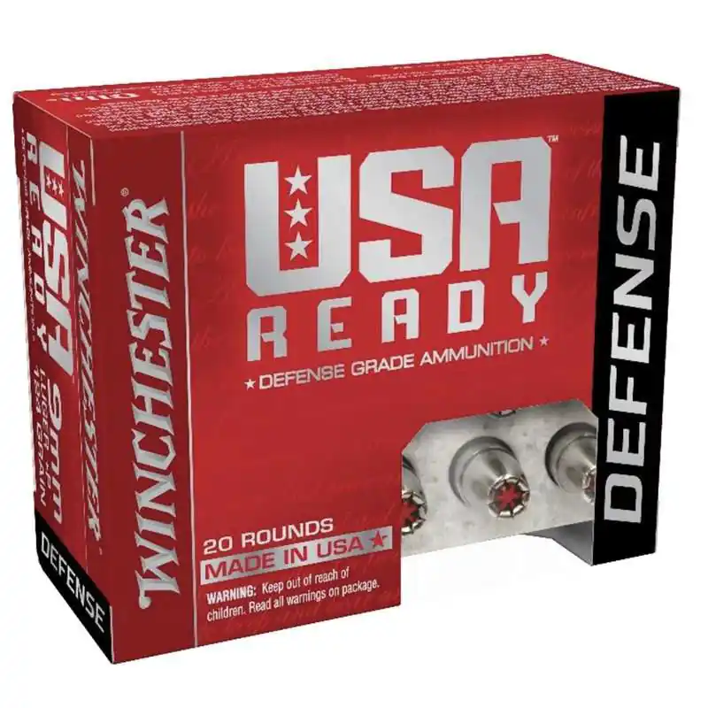 Winchester USA 1,200 fps 9mm Luger +P 124 Grain Jacketed Hollow Point Handgun Ammunition
