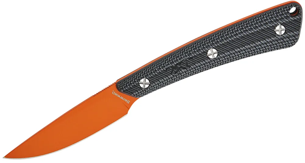 2.75 Inch Back Country Fixed Orange Blade Micro Knife by Browning