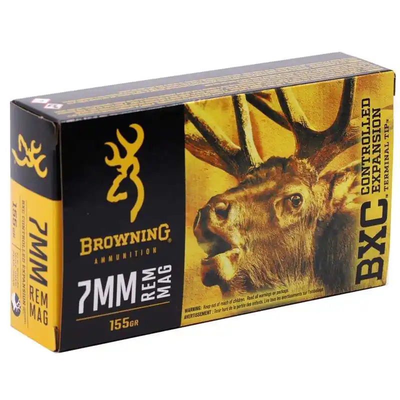 Browning BXC Controlled Expansion 2,950 fps 7mm Remington Magnum 175 Grain Terminal Tip Rifle Ammunition