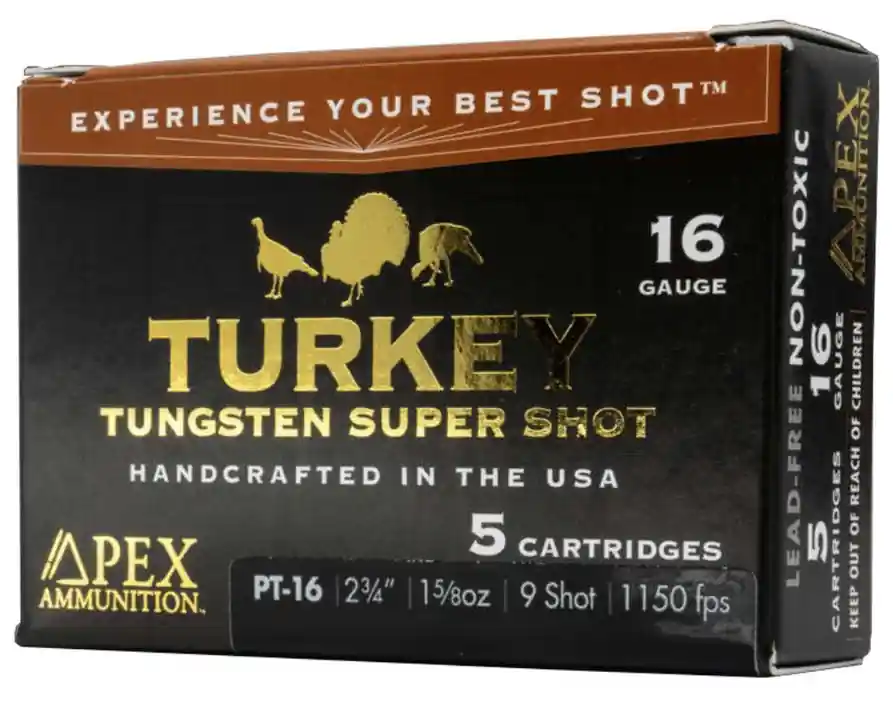 Apex Turkey TSS 16ga 1150fps 2-3/4" 1-5/8oz 9 Shot Turkey Shotgun Ammunition