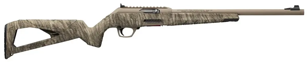 Wildcat .22lr Suppressor Ready Rifle in Mossy Oak Bottom Land FDE Camo Stock by Winchester