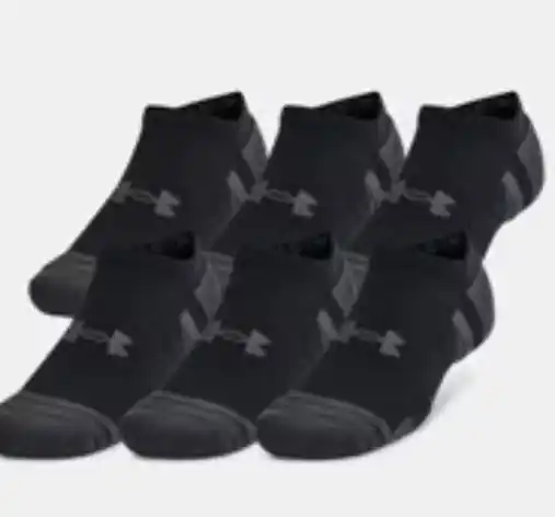 Performance Tech 6 pack No Show Socks by Under Armour
