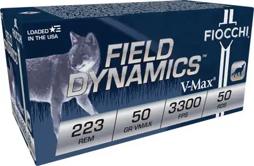 Fiocchi Field Dynamics 3300fps .223 Rem 50 Grain V-max