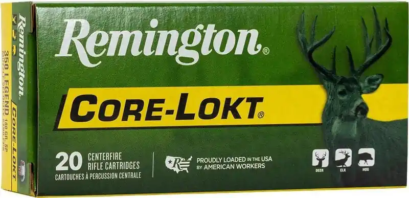 Remington Core Lokt 2,100 fps 350 Legend 180 Grain Soft Point Rifle Ammunition