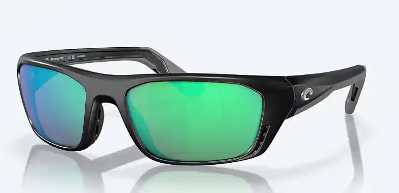 Whitetip Pro Matte Black Frame with Green Mirror Lenses by Costa Del Mar