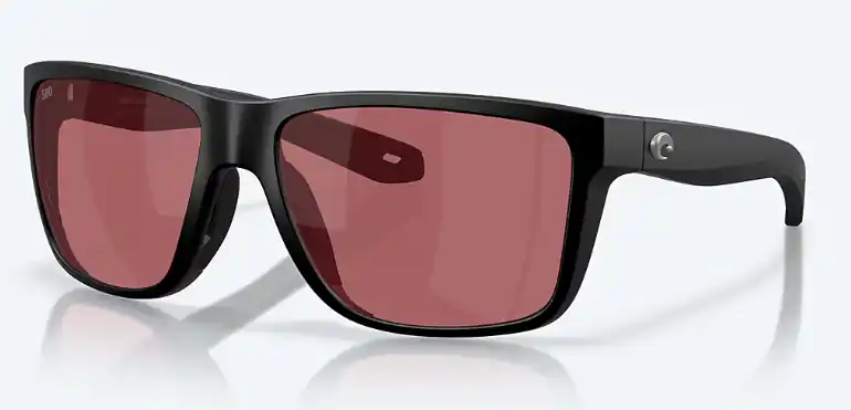 Broadbill Matte Black Frames with Rose Lightwave 580G Lenses by Costa Del Mar