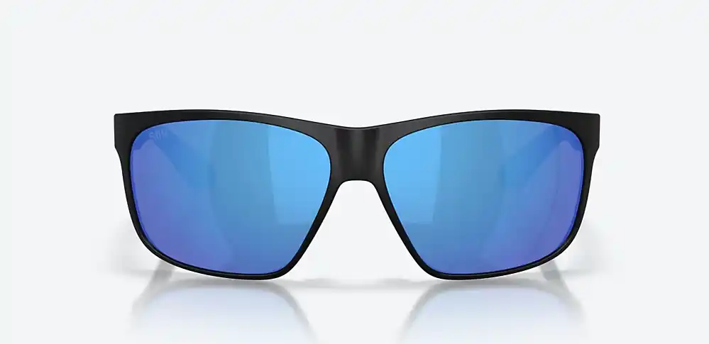 Trades Matte Black Sunglasses with 580G Blue Mirror Polarized Glass lenses by Costa Del Mar