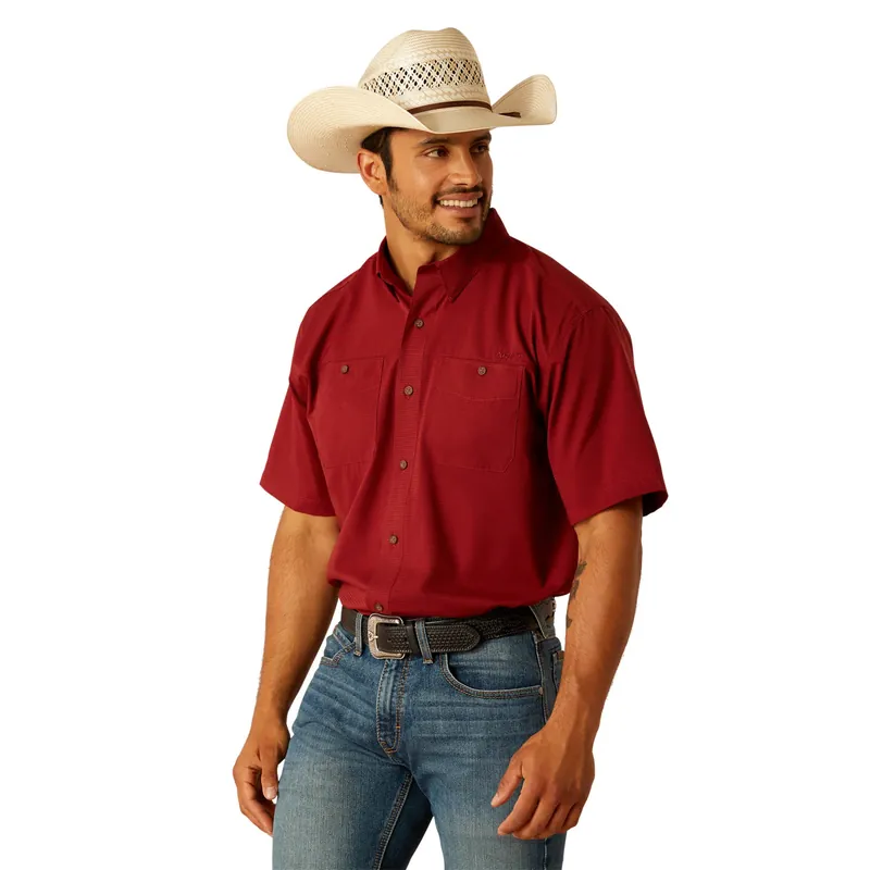 360 Airflow Short Sleeve Shirt in Merlot by Ariat