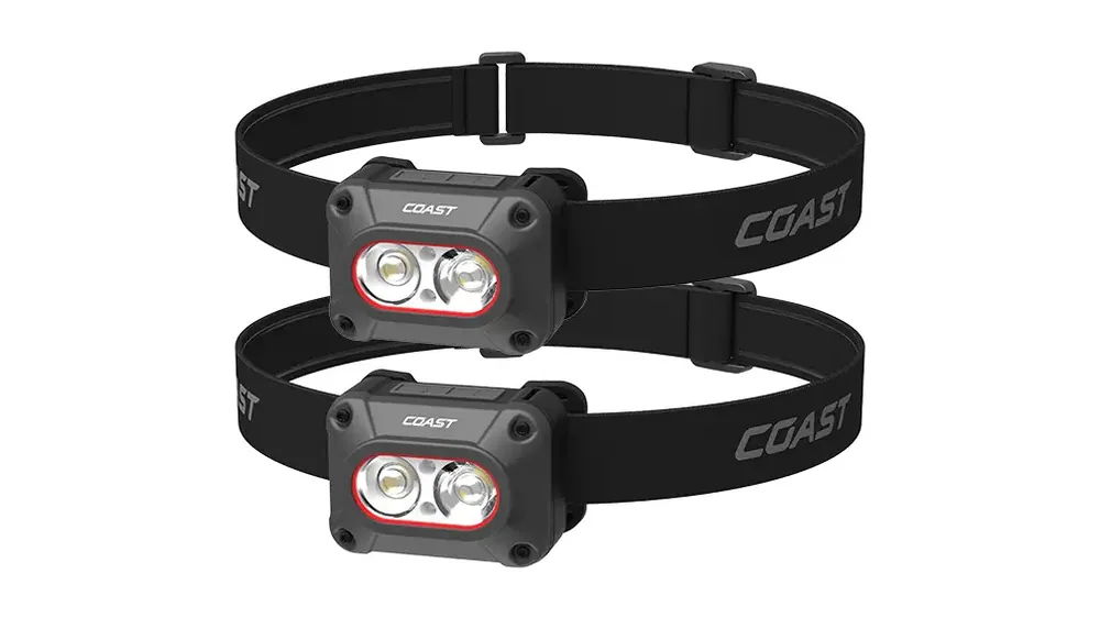 Coast FLX10R 1000 Lumen Rechargeable LED Headlamp 2-Pack